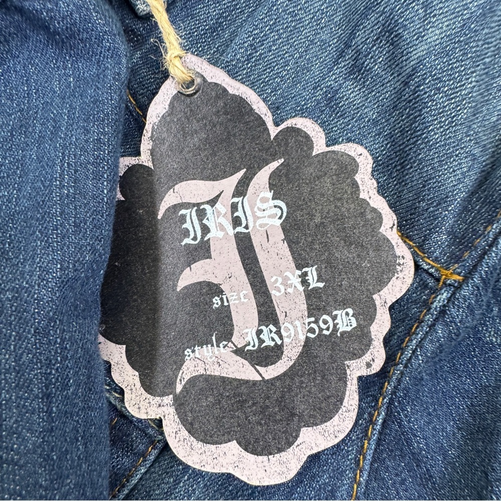 NEW Iris Dark Blue Jean Jacket Womens size 3XL - Picture 13 of 16